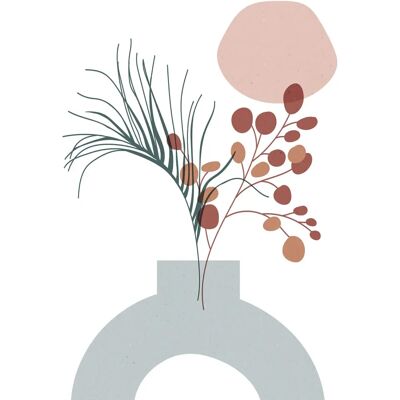 KOMAR Bohemian Vase Pastell Wandbild - Wandbild KOMAR Bohemian Vase Pastell Wandbild - Wandbild
