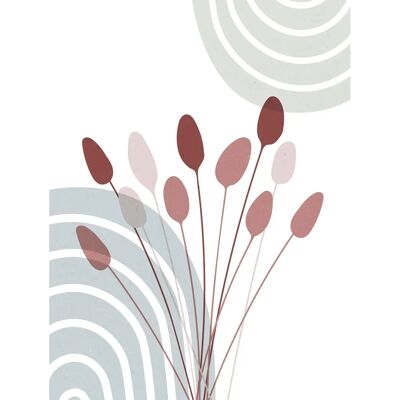 KOMAR - Bohemian Cattail - 30x40 cm - Pastellrot - Wall Art KOMAR - Bohemian Cattail - 30x40 cm - Pastellrot - Wall Art
