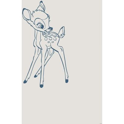 Œuvre Murale Disney Bambi - 50x70cm - Blanc / Gris / Bleu - Publicité Œuvre Murale Disney Bambi - 50x70cm - Blanc / Gris / Bleu - Publicité