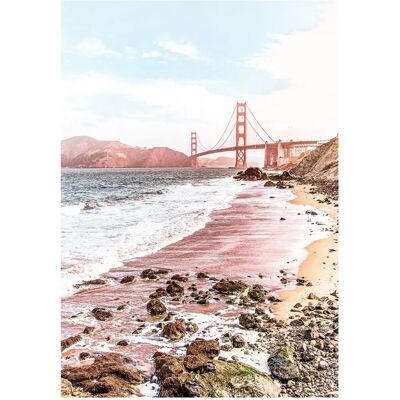 KOMAR Golden Gate Wandbild - Pastell - 50x70cm - Kunstdruck KOMAR Golden Gate Wandbild - Pastell - 50x70cm - Kunstdruck