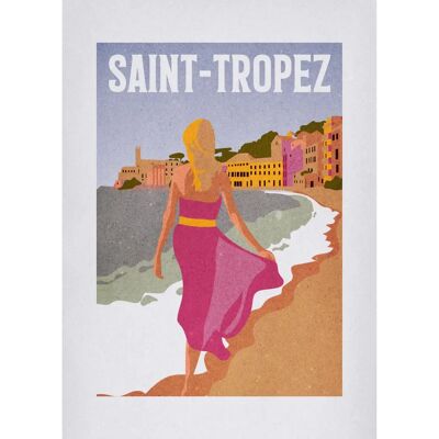 KOMAR Vintage Travel Saint-Tropez Cuadro - 50x70cm KOMAR Vintage Travel Saint-Tropez Cuadro - 50x70cm