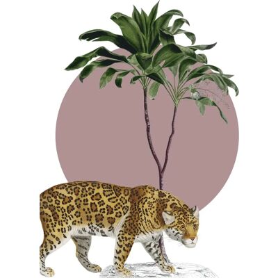 KOMAR - Botanical Garden Jaguar - 30x40 cm - rosa - Wandbild KOMAR - Botanical Garden Jaguar - 30x40 cm - rosa - Wandbild