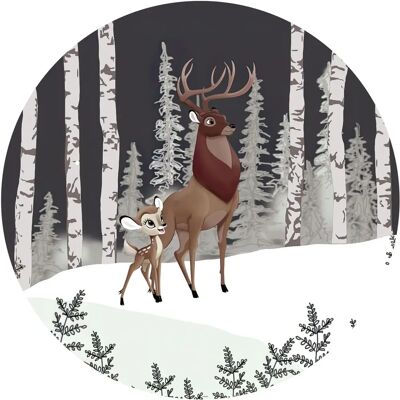 KOMAR Disney Bambi Großer Prinz Selbstklebende Vliestapete - 125x125cm KOMAR Disney Bambi Großer Prinz Selbstklebende Vliestapete - 125x125cm