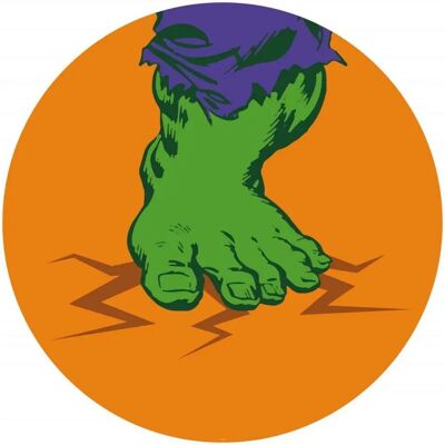 KOMAR Hulk's Fuß Marvel Tapete - 125x125 cm KOMAR Hulk's Fuß Marvel Tapete - 125x125 cm