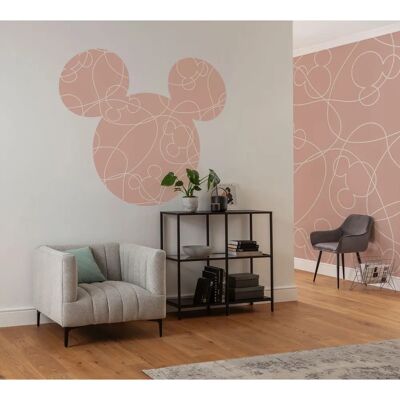 KOMAR Mickey Head Knot Wandtattoo - 125cm Disney Rosa KOMAR Mickey Head Knot Wandtattoo - 125cm Disney Rosa