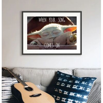 KOMAR Mandalorian The Child Music Bunt Wandbild - Wandbild KOMAR Mandalorian The Child Music Bunt Wandbild - Wandbild