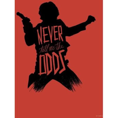 KOMAR Wandbild Star Wars Silhouette Quotes Han Solo - Portrait KOMAR Wandbild Star Wars Silhouette Quotes Han Solo - Portrait
