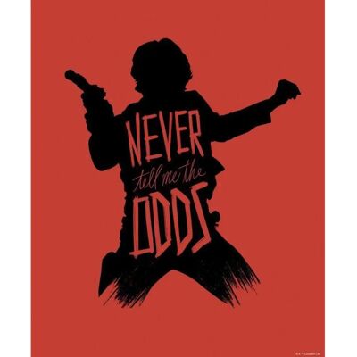 Tableau KOMAR Star Wars Citations Silhouette Han Solo - 40x50 cm - Publicité Tableau KOMAR Star Wars Citations Silhouette Han Solo - 40x50 cm - Publicité