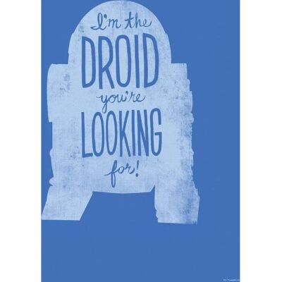 KOMAR Kék Star Wars Silhouette Quotes Fali Művészet - Portré KOMAR Kék Star Wars Silhouette Quotes Fali Művészet - Portré