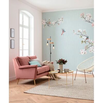 KOMAR Apple Blossom Blau Vliestapete - 300x250cm KOMAR Apple Blossom Blau Vliestapete - 300x250cm