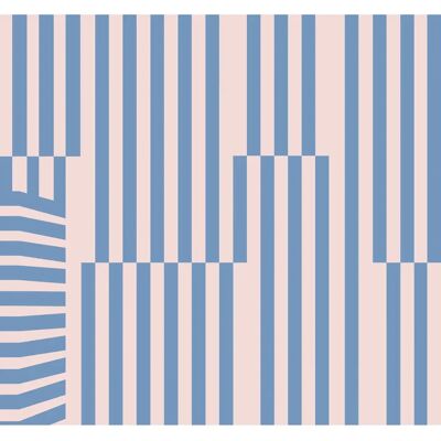KOMAR Digitaldruck Vliestapete - 300x280cm - Blau/Weiß/Rosa - Wandbild KOMAR Digitaldruck Vliestapete - 300x280cm - Blau/Weiß/Rosa - Wandbild