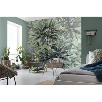 Pared mural Emerald Flowers de KOMAR - 300x280 cm - Verde Pared mural Emerald Flowers de KOMAR - 300x280 cm - Verde