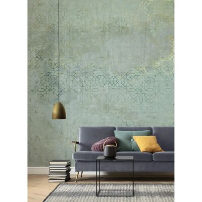 KOMAR Oriental Finery Zielona Kwiatowa Tapeta - Tapeta KOMAR Oriental Finery Zielona Kwiatowa Tapeta - Tapeta