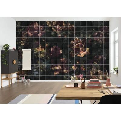 KOMAR Tiles Flowers Bunt Tapete - Tapeten KOMAR Tiles Flowers Bunt Tapete - Tapeten