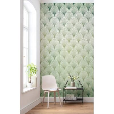 KOMAR Écailles behang - 200x280cm - Blauw multicolor - Woonkamer KOMAR Écailles behang - 200x280cm - Blauw multicolor - Woonkamer