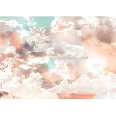 KOMAR Mellow Clouds Murale - 350x250cm, Rosa/Blu/Bianco KOMAR Mellow Clouds Murale - 350x250cm, Rosa/Blu/Bianco