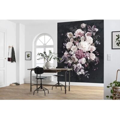 KOMAR Bouquet Noir Tapete - 200x250 cm - Vlies, Bunt, Einfacher Anbringung KOMAR Bouquet Noir Tapete - 200x250 cm - Vlies, Bunt, Einfacher Anbringung
