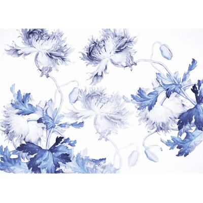 KOMAR Blue Silhouettes Fototapete - Bunt - 350x250cm KOMAR Blue Silhouettes Fototapete - Bunt - 350x250cm