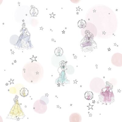 KOMAR Papel Pintado Princesa Pastel - Decoración Infantil KOMAR Papel Pintado Princesa Pastel - Decoración Infantil