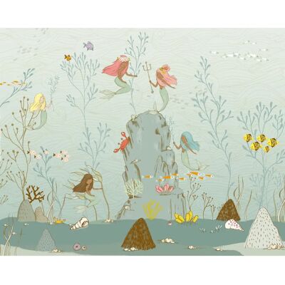 KOMAR Murales de Sirenas - Escena Infantil de Cómic - 350x280 cm KOMAR Murales de Sirenas - Escena Infantil de Cómic - 350x280 cm