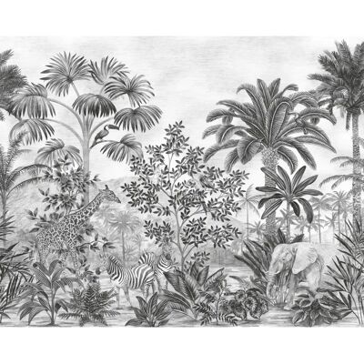 KOMAR Jungle Evolution Schwarz/Weiß Vliestapete - 350x280cm - Kinderzimmer KOMAR Jungle Evolution Schwarz/Weiß Vliestapete - 350x280cm - Kinderzimmer