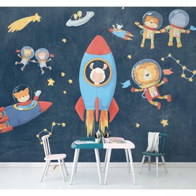 KOMAR Freunde im All Wandbild - Comic, Bunt, 350x280 cm KOMAR Freunde im All Wandbild - Comic, Bunt, 350x280 cm