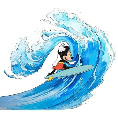 Pared de Mickey Surfing de KOMAR - 300x280cm - Decoración infantil Pared de Mickey Surfing de KOMAR - 300x280cm - Decoración infantil