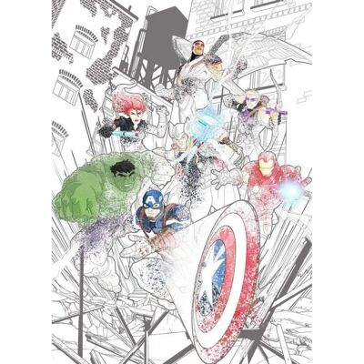 KOMAR Avengers Attack Comic Wandbild - 200x280cm KOMAR Avengers Attack Comic Wandbild - 200x280cm
