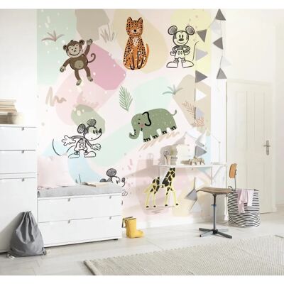 Mural de Mickey Safari de KOMAR - Decoración infantil Mural de Mickey Safari de KOMAR - Decoración infantil