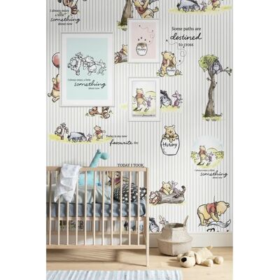 KOMAR Winnie the Pooh Streifen Wandbild - Kinderzimmer Dekoration KOMAR Winnie the Pooh Streifen Wandbild - Kinderzimmer Dekoration