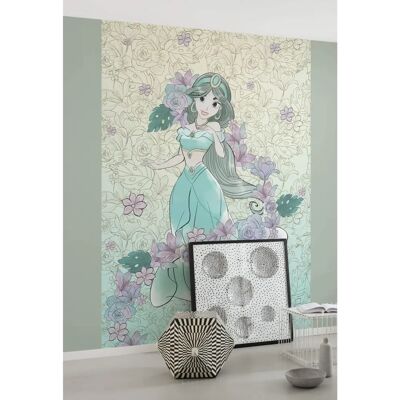 Carta da Parati Jasmin Pale Flowers di KOMAR - 200x280 cm - Vlies, Blu-Lilla Carta da Parati Jasmin Pale Flowers di KOMAR - 200x280 cm - Vlies, Blu-Lilla