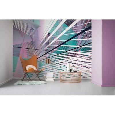 KOMAR Space Grid Spring Vliestapete - 400x250 cm KOMAR Space Grid Spring Vliestapete - 400x250 cm