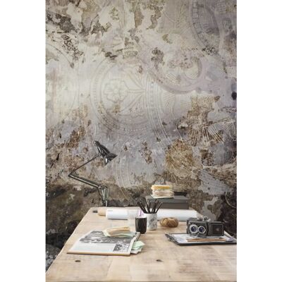 KOMAR Time Gray Wallcovering - High-Quality Photo Wallpaper KOMAR Time Gray Wallcovering - High-Quality Photo Wallpaper