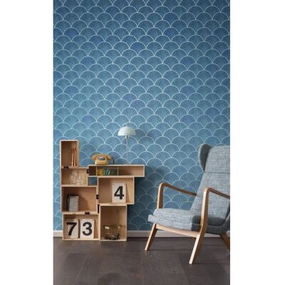 KOMAR Blaue Sea Shanty Tapete - 4m x 2,5m Dekor KOMAR Blaue Sea Shanty Tapete - 4m x 2,5m Dekor
