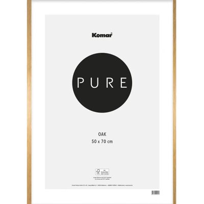 Cadre en bois FSC authentique 50x70cm KOMAR Pure marron Cadre en bois FSC authentique 50x70cm KOMAR Pure marron
