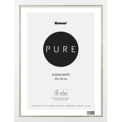 KOMAR Eleganter Weiß 30x40cm Bilderrahmen KOMAR Eleganter Weiß 30x40cm Bilderrahmen