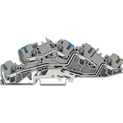 WAGO 2005-7646 - Borne de etapa, 4,0 mm², N/L/PE, gris WAGO 2005-7646 - Borne de etapa, 4,0 mm², N/L/PE, gris