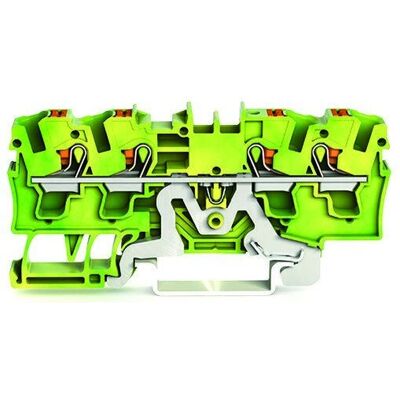 Bloque de terminales Wago 2204-1407 - Verde, Amarillo, 4 conductores Bloque de terminales Wago 2204-1407 - Verde, Amarillo, 4 conductores