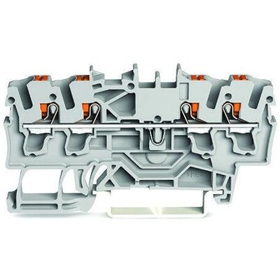 Terminal Wago 2202-1401 Gris - Paso de 4 conductores Terminal Wago 2202-1401 Gris - Paso de 4 conductores