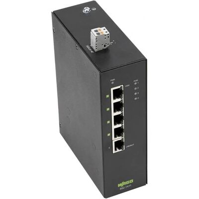 WAGO 852-1411 Industriel Ethernet Switch - 5 porte, PoE, DIN-skinne WAGO 852-1411 Industriel Ethernet Switch - 5 porte, PoE, DIN-skinne