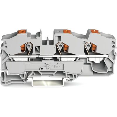 Terminal WAGO 2216-1301 - 3 Conductores, Gris Terminal WAGO 2216-1301 - 3 Conductores, Gris