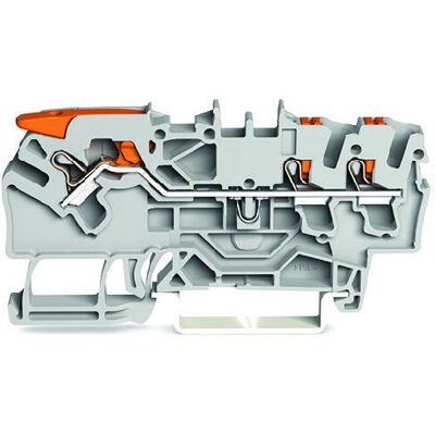Wago 2102-5301 bloque terminal - Paso de 3 conductores, gris Wago 2102-5301 bloque terminal - Paso de 3 conductores, gris