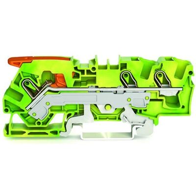 Terminal Wago 2106-1307 - Verde y Amarillo, 3 Conectores Terminal Wago 2106-1307 - Verde y Amarillo, 3 Conectores