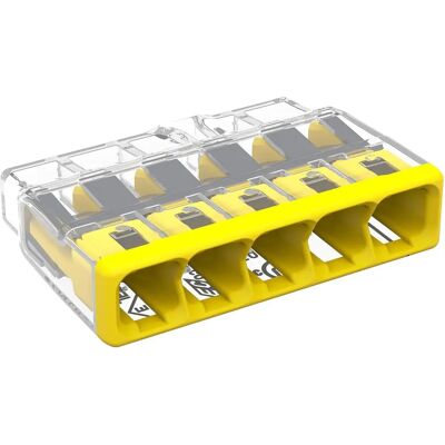 Wago 5-veis pushwire-kobling - Kompakt, 60 stk Wago 5-veis pushwire-kobling - Kompakt, 60 stk