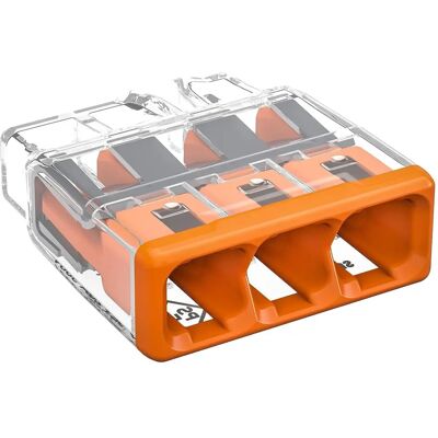 WAGO 3-veis pushwire-kobling - 2773-403 - Pakke av 100 WAGO 3-veis pushwire-kobling - 2773-403 - Pakke av 100