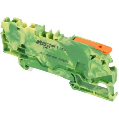WAGO 2104-1307 - Terminal de protección, verde-amarillo - Bloque de conexión eléctrica WAGO 2104-1307 - Terminal de protección, verde-amarillo - Bloque de conexión eléctrica