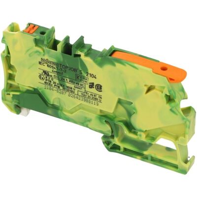 WAGO 2104-5207 - Bornes de protección - 2 conductores, verde/amarillo WAGO 2104-5207 - Bornes de protección - 2 conductores, verde/amarillo