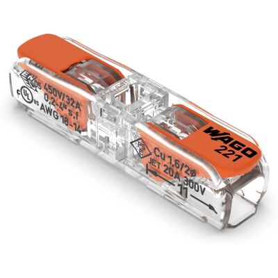 Wago 221-2411 Wire Connector - Universal, Tool-Free, Compact Wago 221-2411 Wire Connector - Universal, Tool-Free, Compact