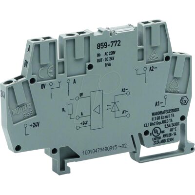 WAGO 859-772 - Module optocoupleur - 230V CA à 20-30V CC - Publicité WAGO 859-772 - Module optocoupleur - 230V CA à 20-30V CC - Publicité