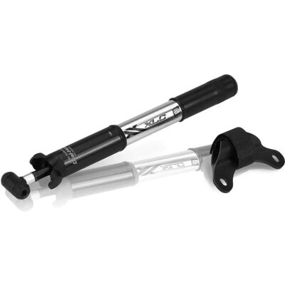 XLC Unisex Mini-Fahrradpumpe - PU-M02, Schwarz/Silber - MTB Mini Pumpe XLC Unisex Mini-Fahrradpumpe - PU-M02, Schwarz/Silber - MTB Mini Pumpe